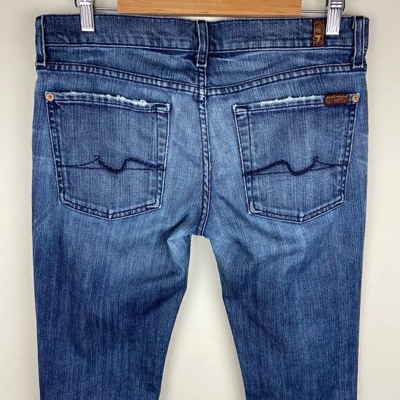 7 For All Mankind Roxanne High-Waist Lightly Distressed Ankle Skinny Jeans - Picture 6 of 7